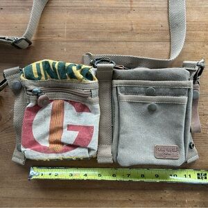 Selina Vaughan Studios Tan Canvas Crossbody Bag, NEW